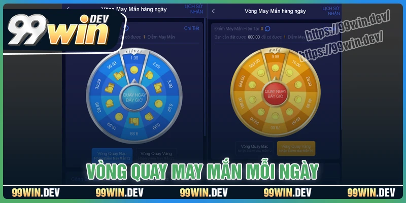 Vòng quay may mắn hàng ngày - Ưu đãi cực hot tại 99WIN